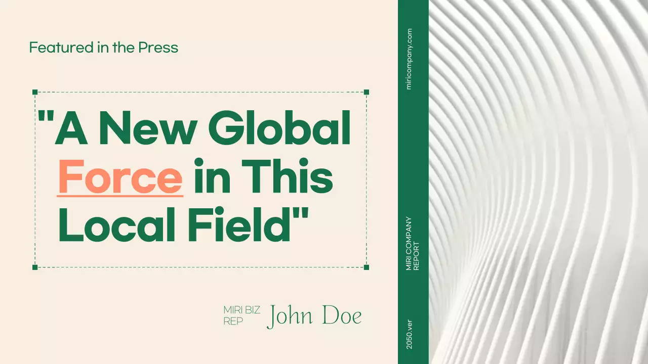 그린 모던 비즈니스 프레젠테이션