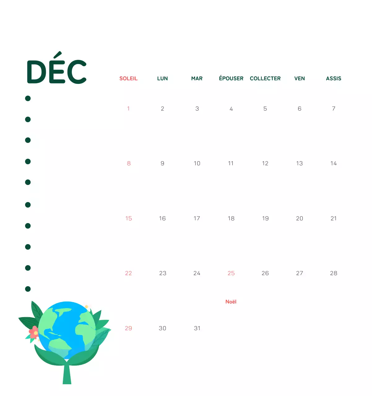 Célébration des fêtes de fin d'année avec des illustrations colorées de l'homme et de la planète.