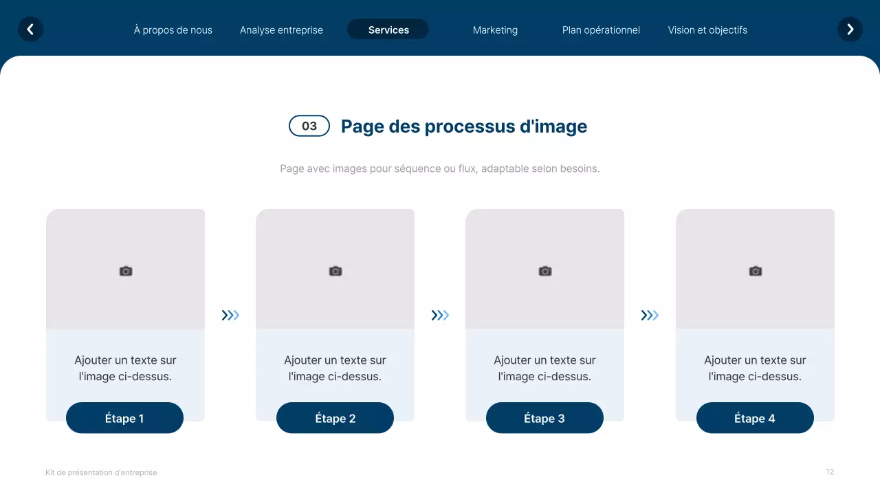 Site web simple, blanc et bleu marine, profil de l'entreprise