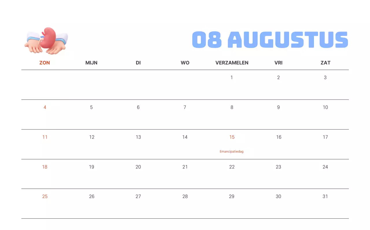 Een feestelijk ziekenhuis met illustraties met gezondheids- en gezinsthema's en kleurrijke accenten