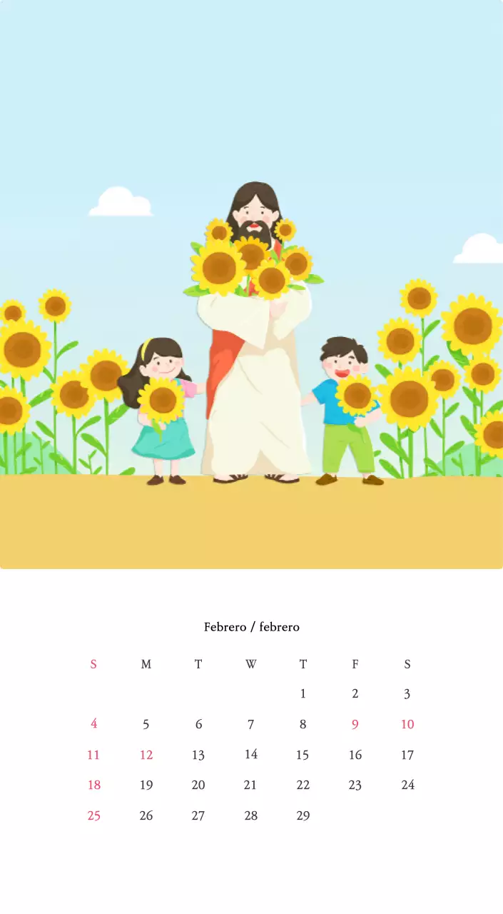 Iglesias con simpáticas ilustraciones en colores cálidos