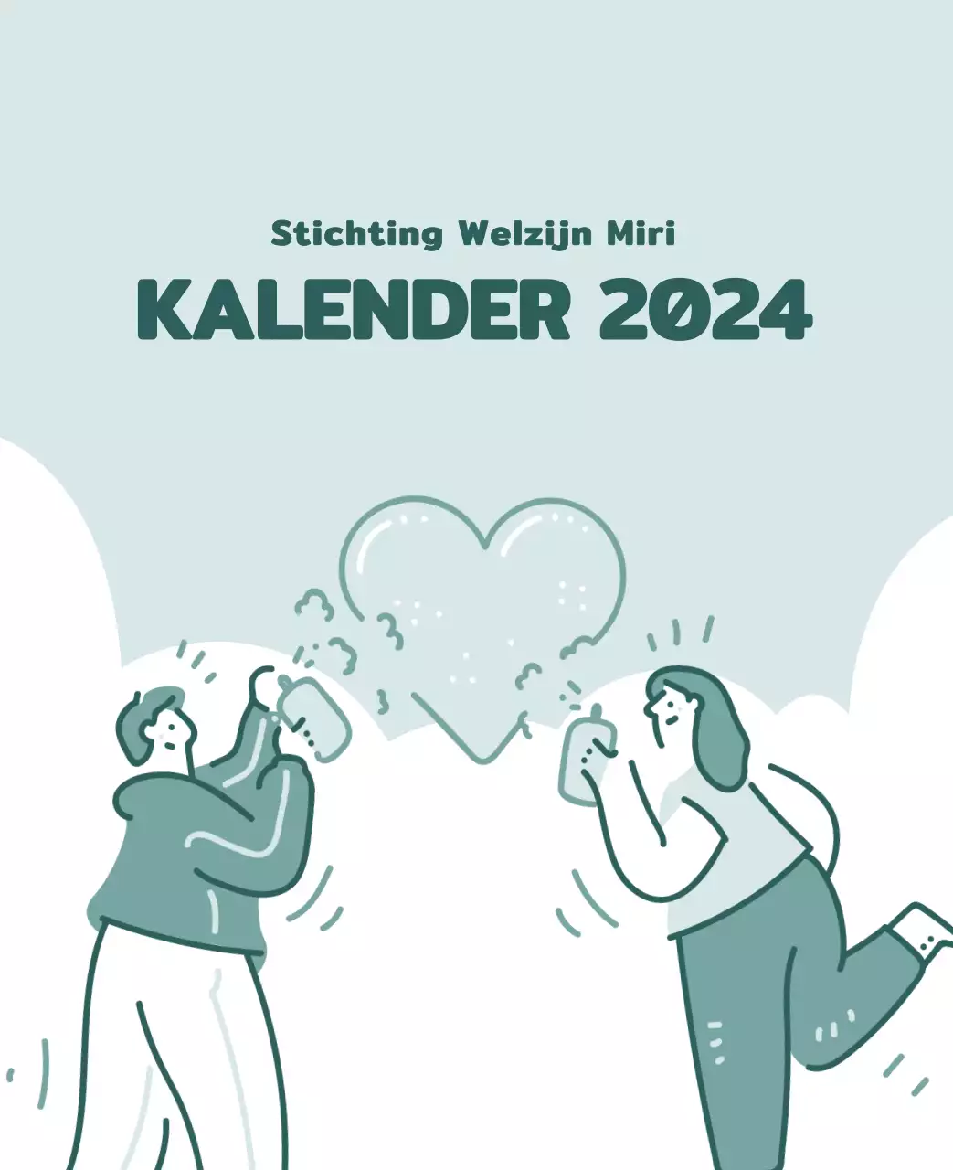 Een kalender met kleurrijke, emotionele illustraties