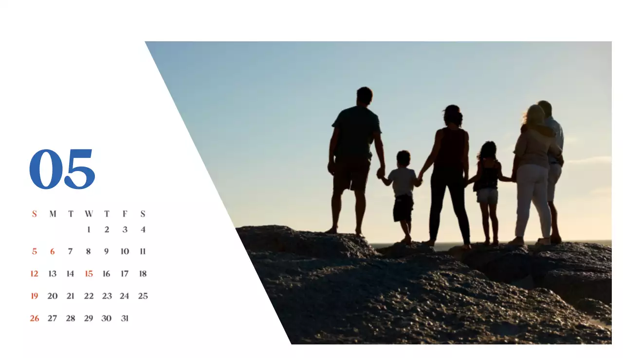 Krankenhauskalender mit saisonalen Landschaftsfotos