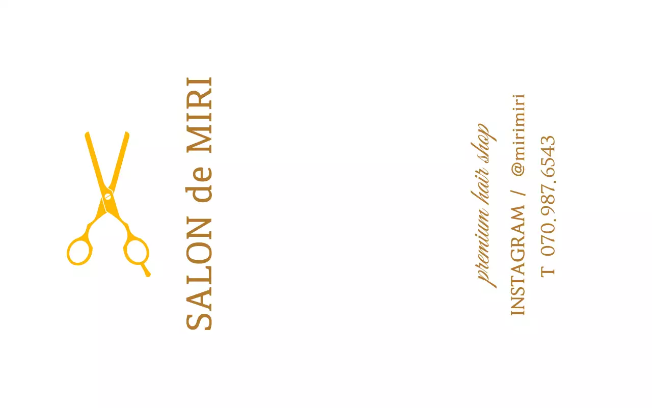 라인 일러스트의 고급스러운 미용실 홍보 기념