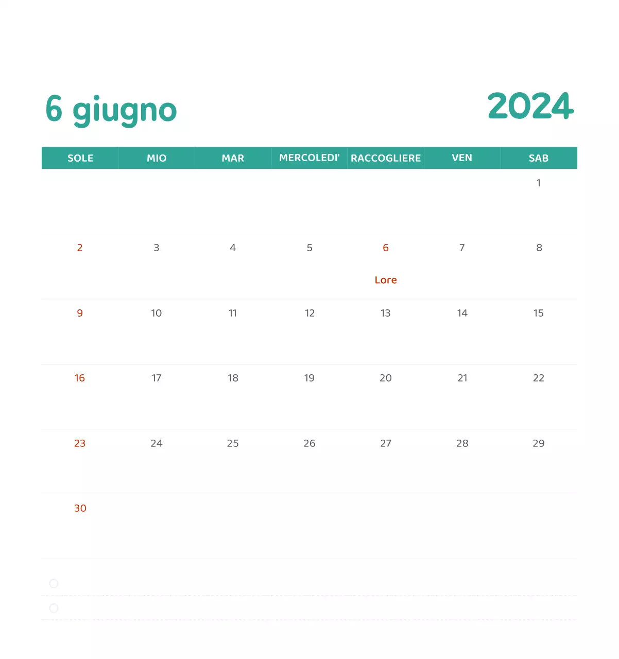 Un calendario con illustrazioni colorate ed emozionali
