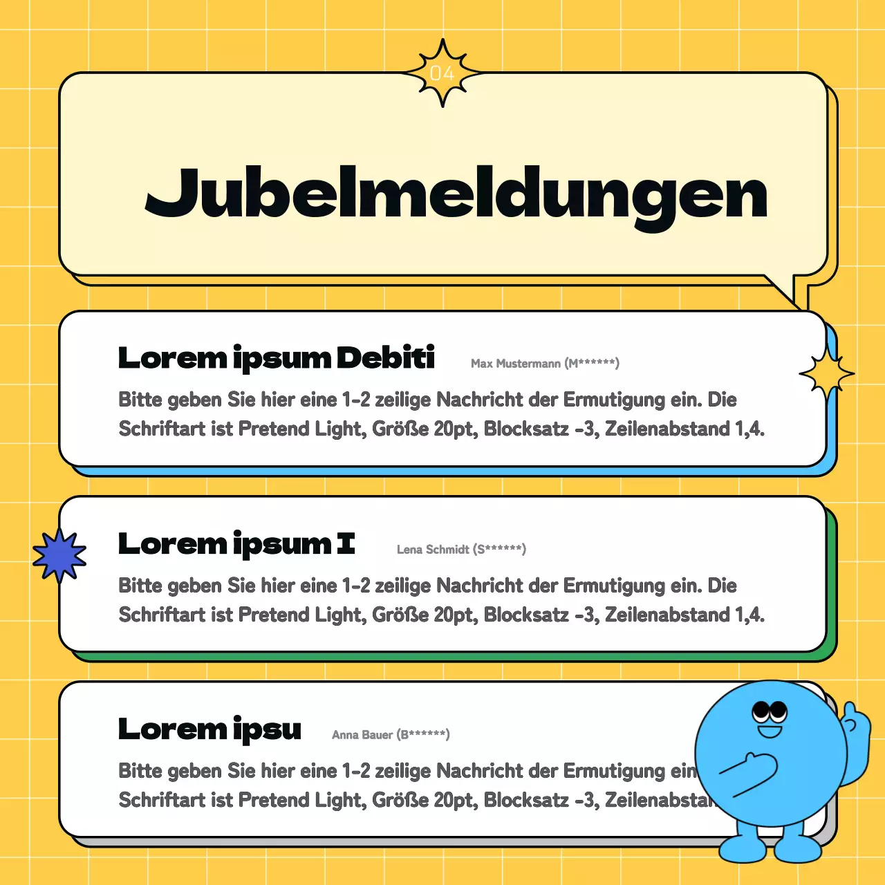 Förderung eines einfachen Jugendzentrums in Gelb und Hellblau