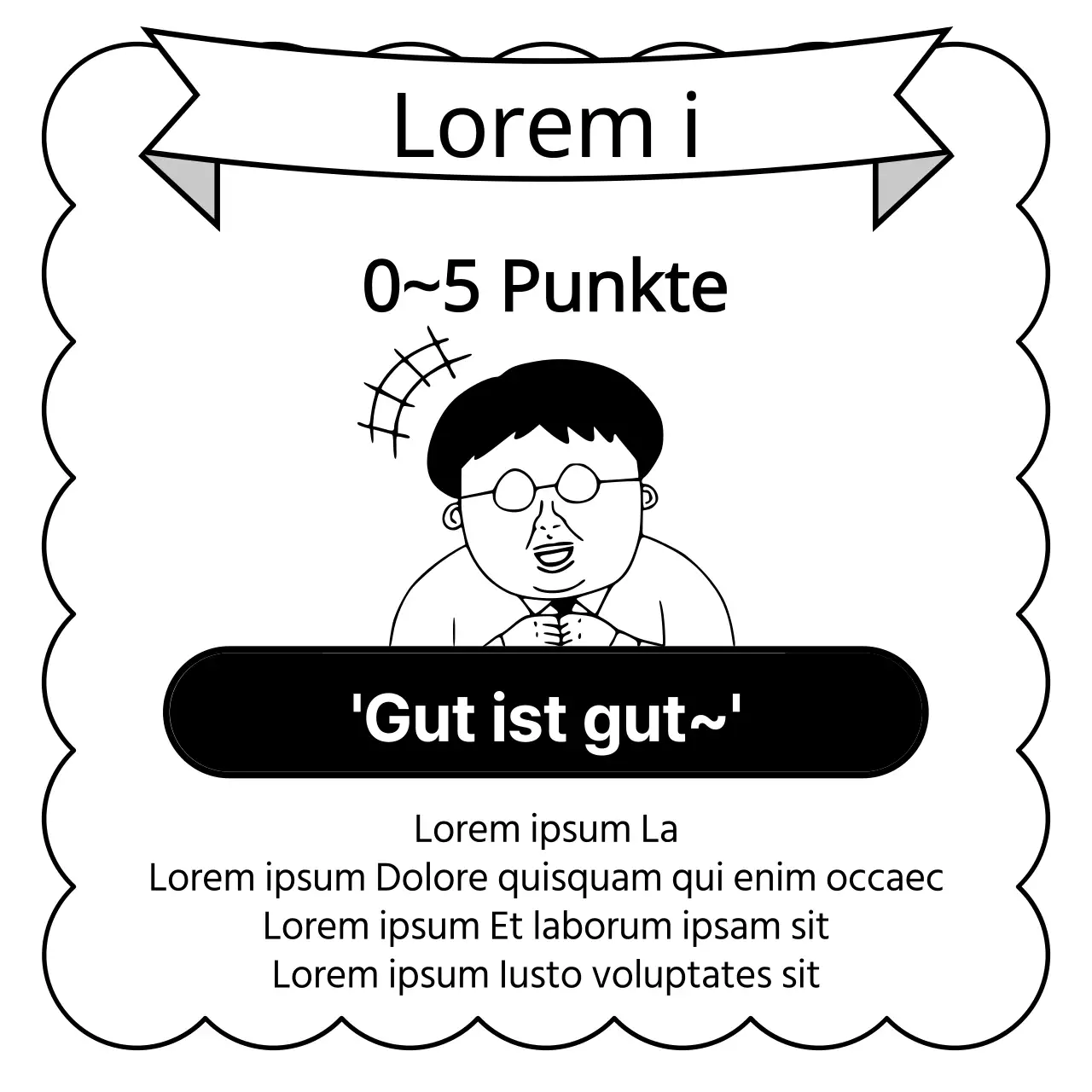 Schwarz-weiße, ekelerregende Test-Werbung