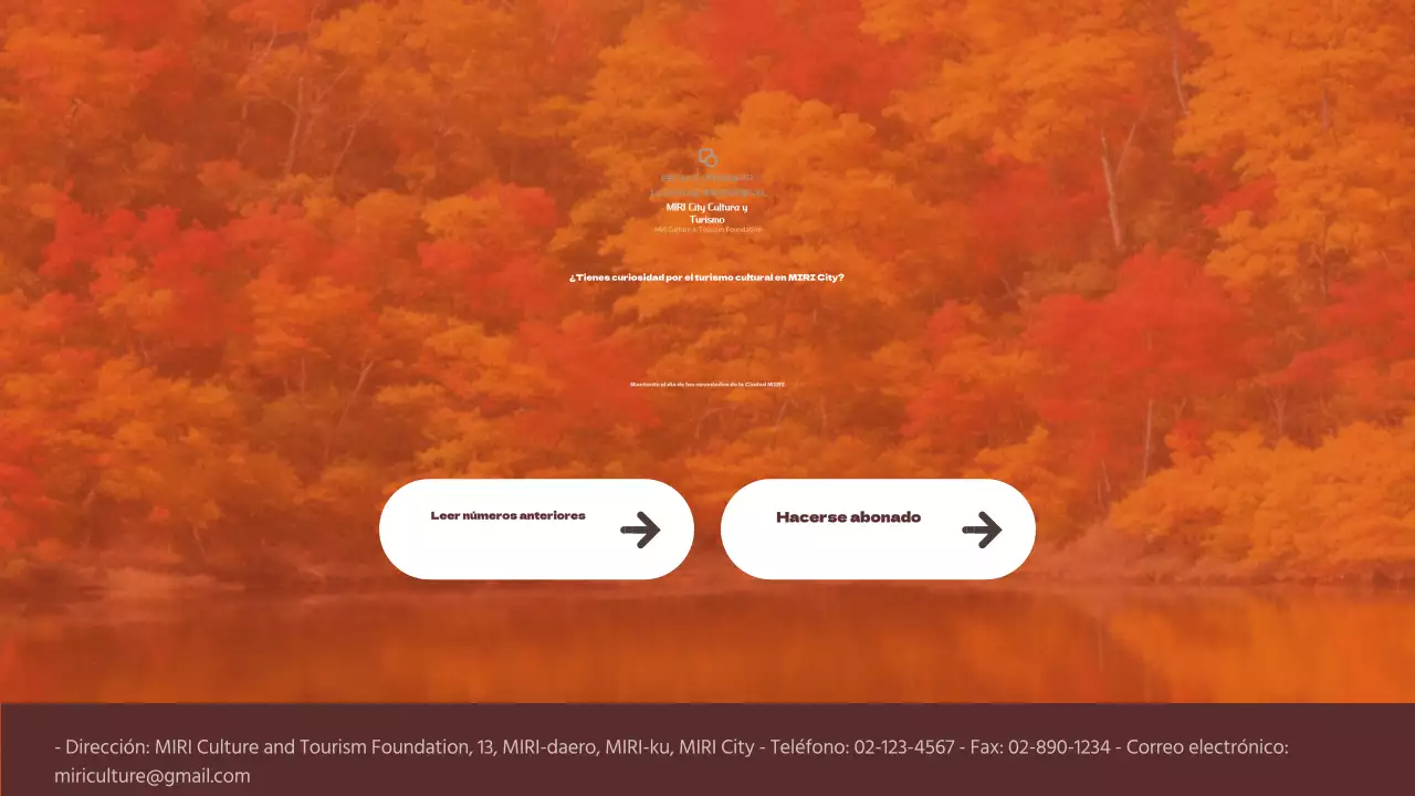 Promover un sencillo boletín turístico local con acentos naranjas