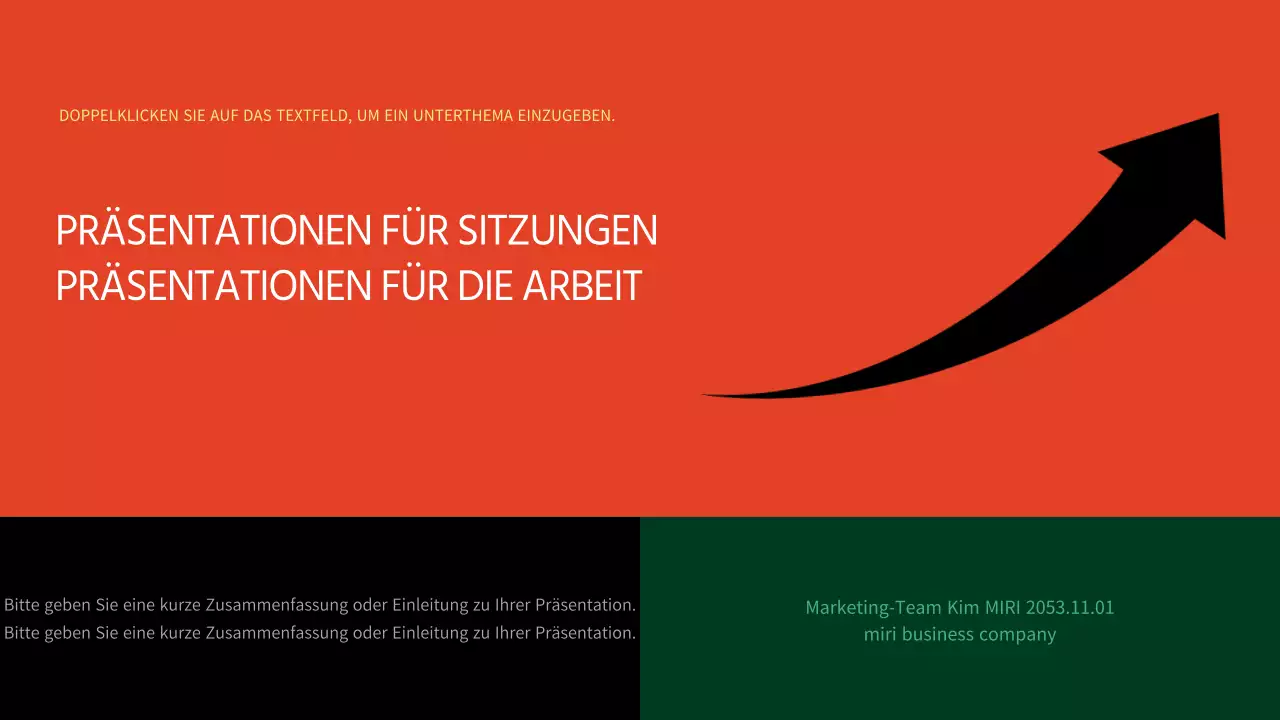 Einfache Besprechungsagenda in Orange und Grün