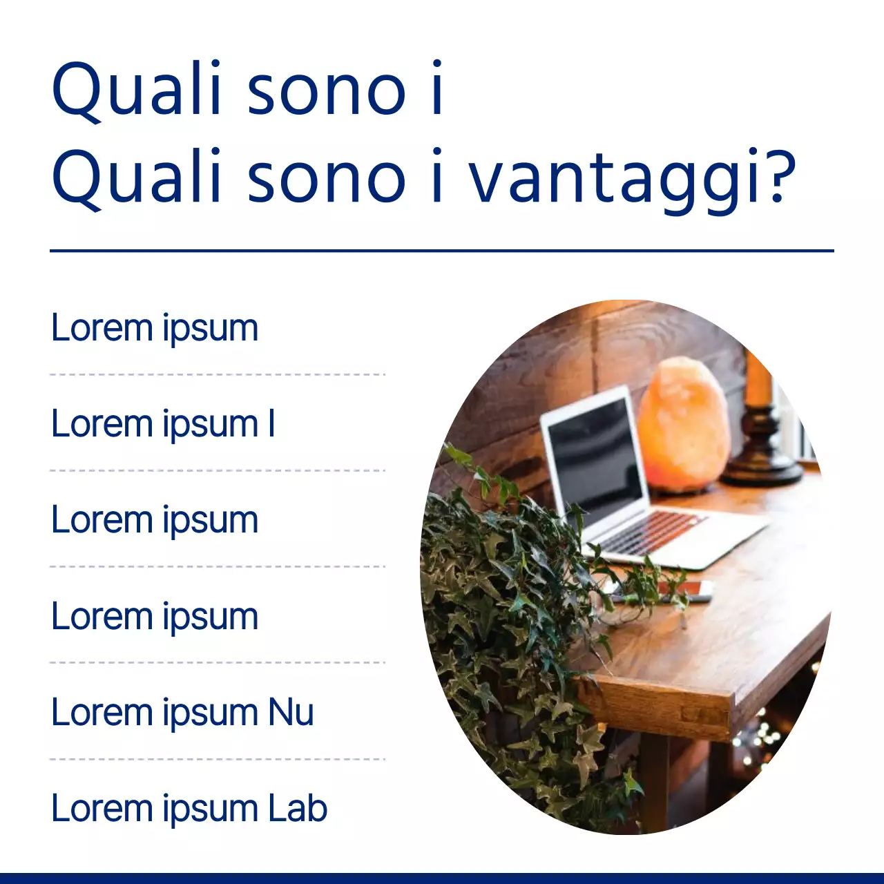 Promuovere un semplice layout di cornice per foto in blu e bianco