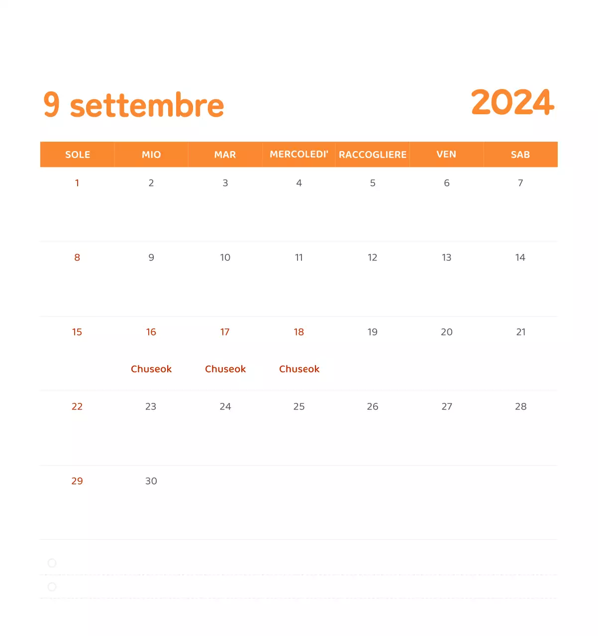 Un calendario con illustrazioni colorate ed emozionali