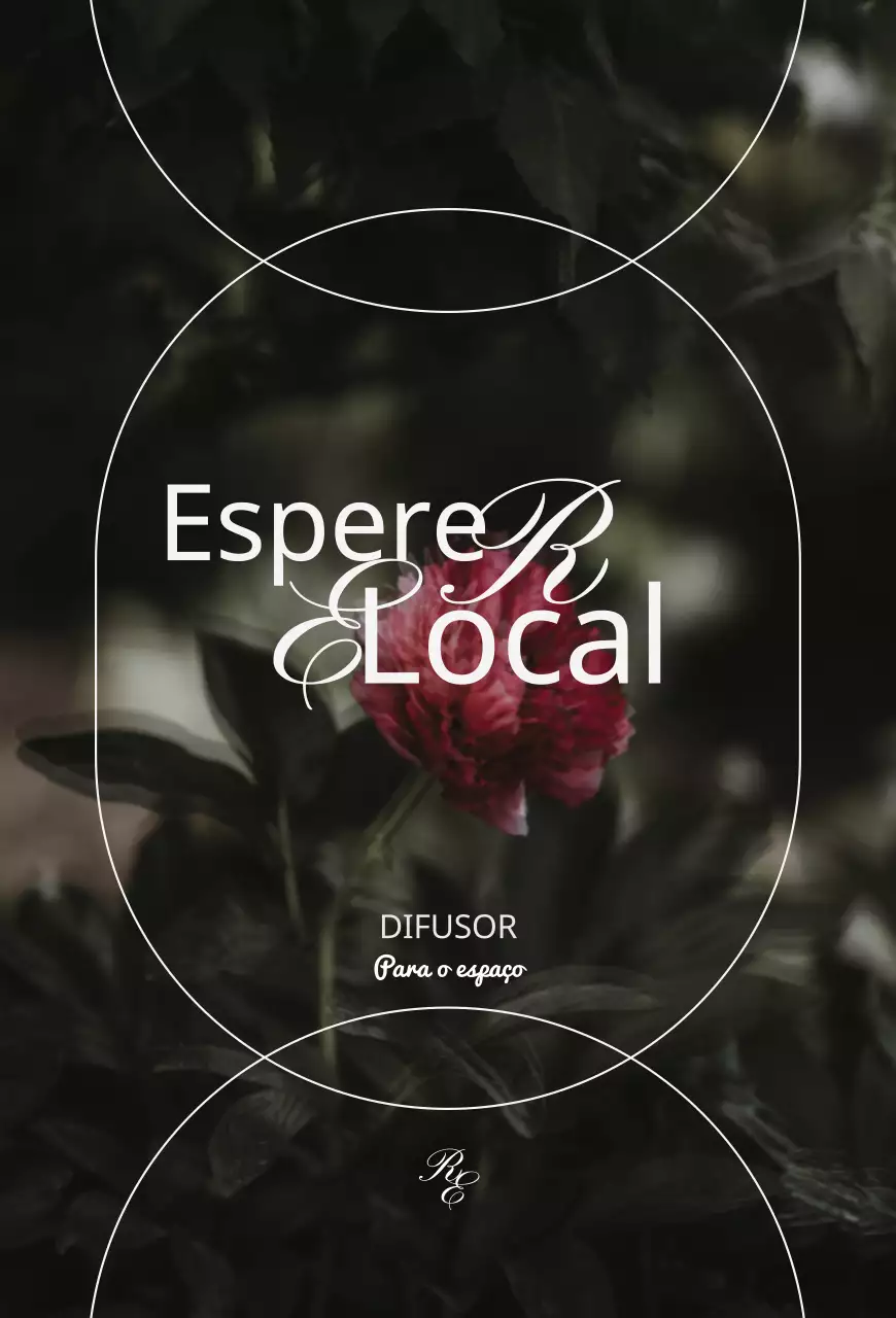 Um difusor de luxo com imagens florais vintage em cores suaves para apresentar os produtos