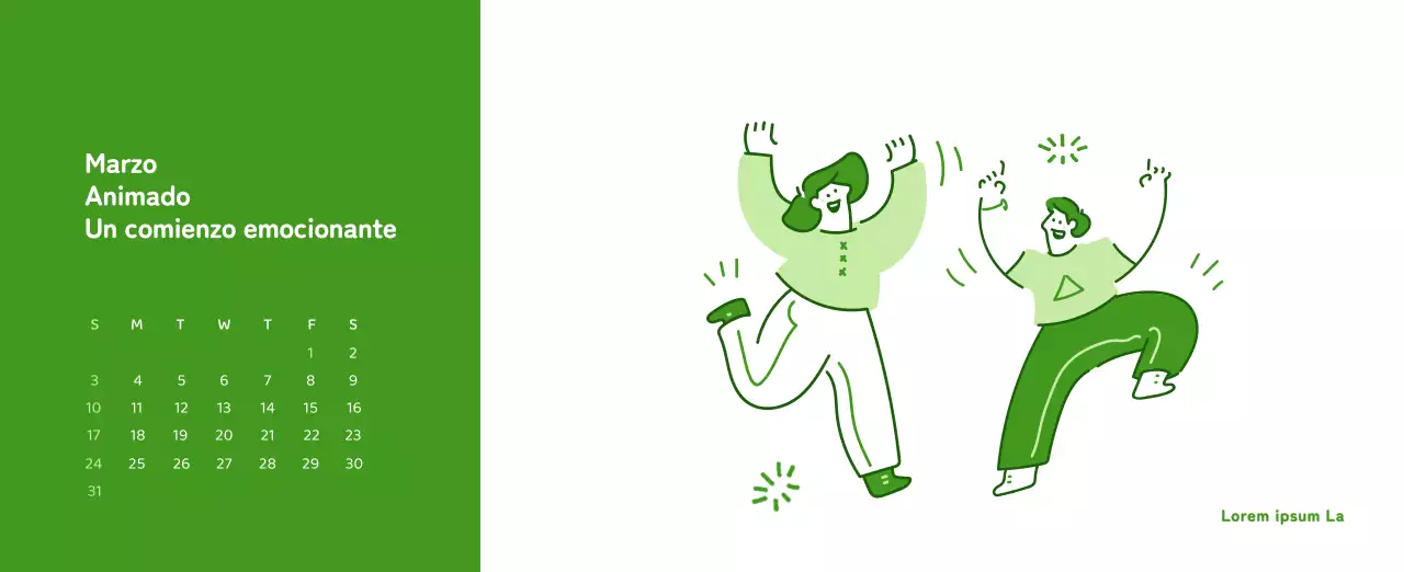 Un calendario con ilustraciones llenas de color y emoción