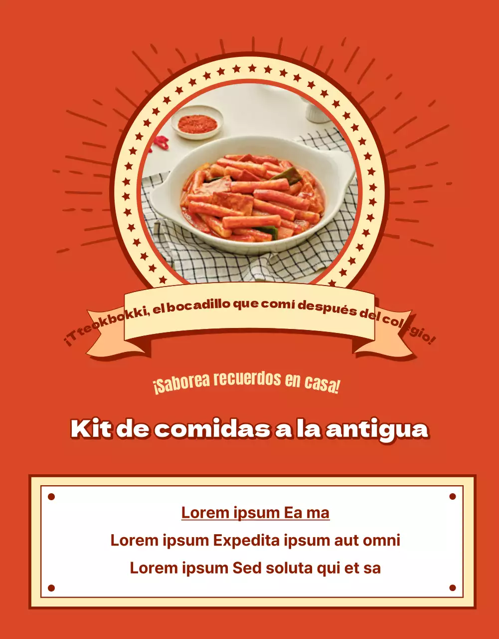 Promueve un look rojo y retro