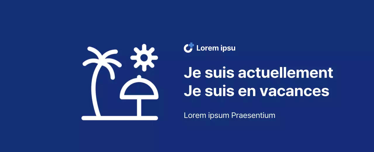 Calendrier simple avec des illustrations épurées en bleu