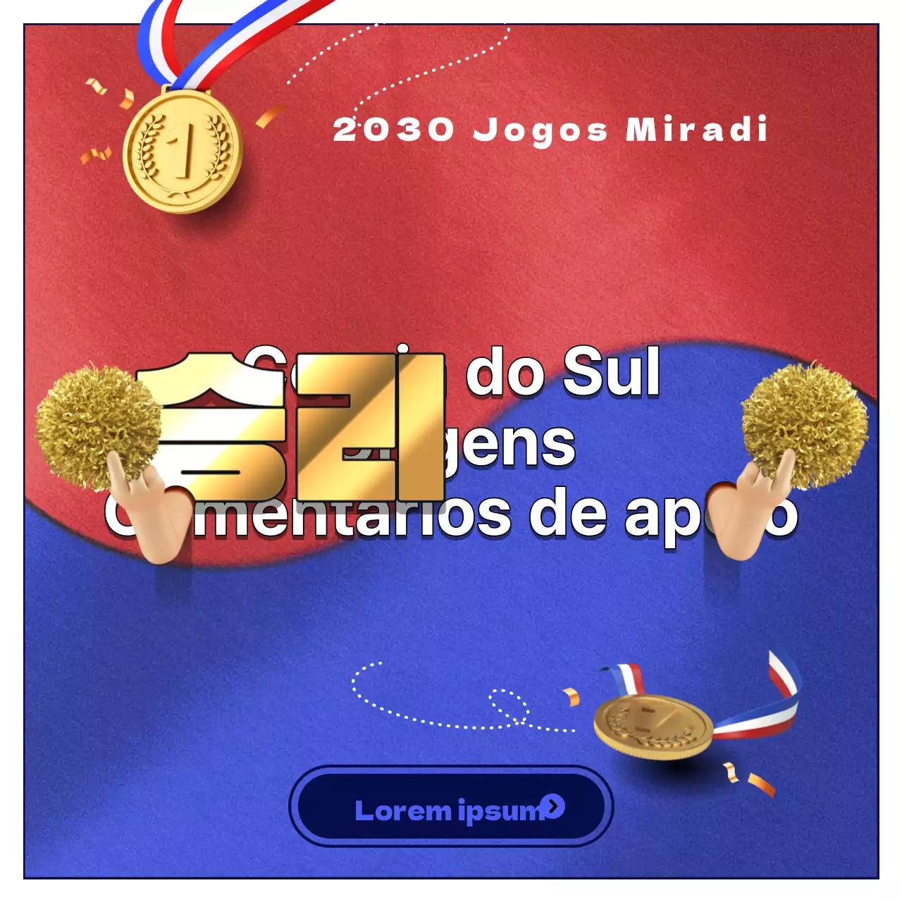 Promova o seu evento com ouro e branco para apoiar a Coreia do Sul