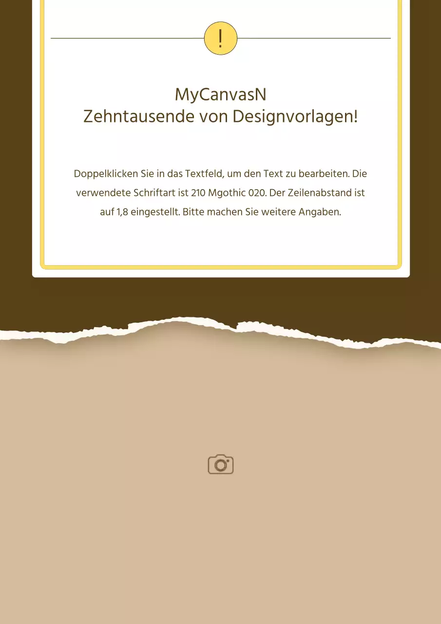 Eine einfache Storytelling-Produktpräsentation in Gelb und Beige