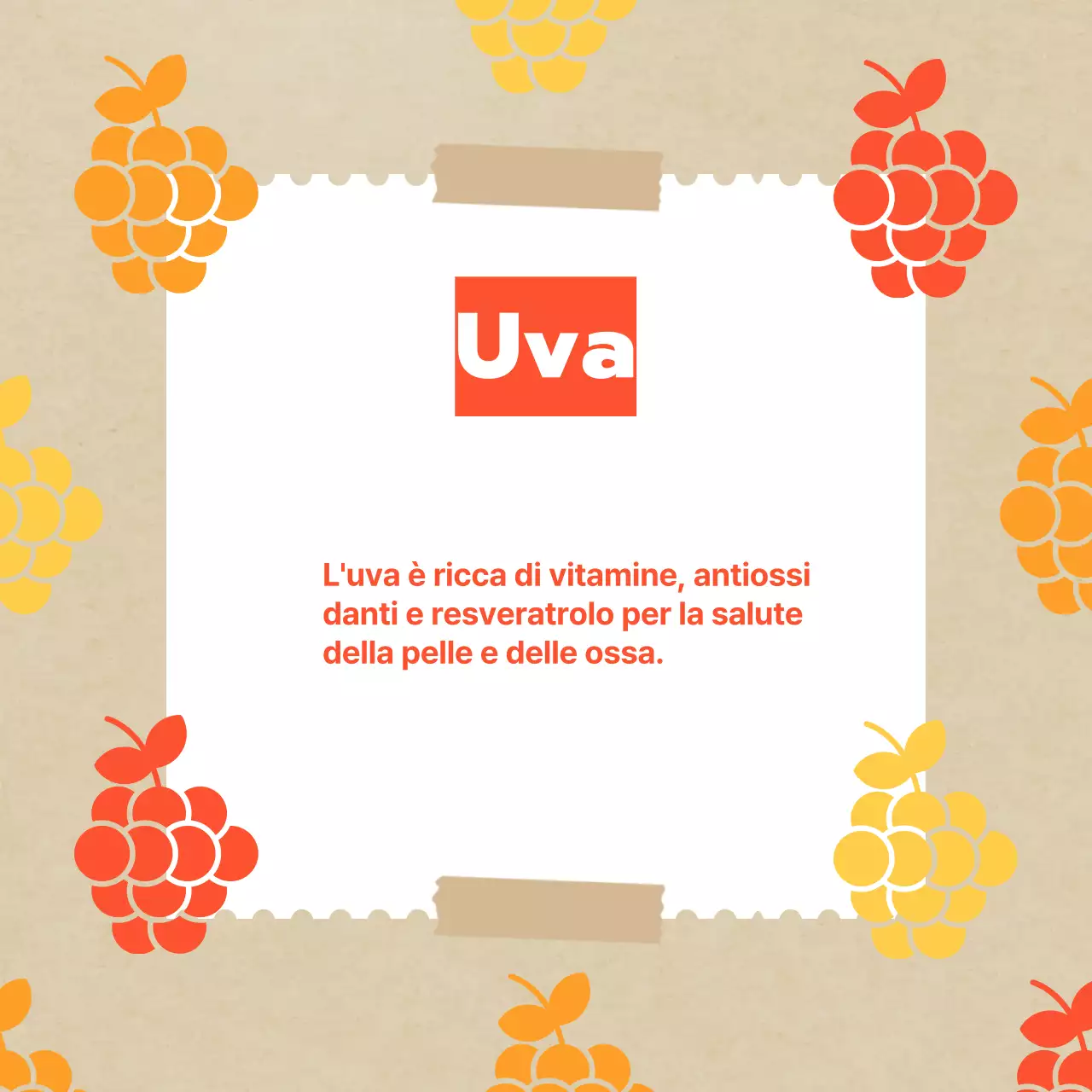 Promuovere i classici frutti autunnali in giallo e arancio