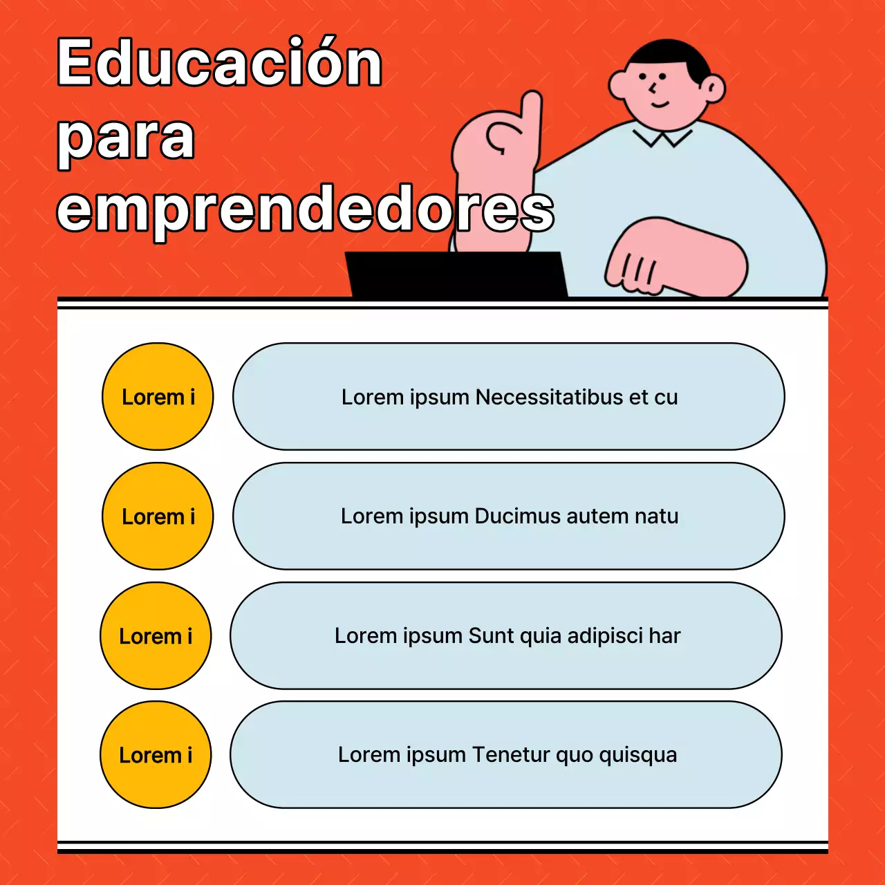 Una sencilla campaña naranja de contratación de becarios emprendedores