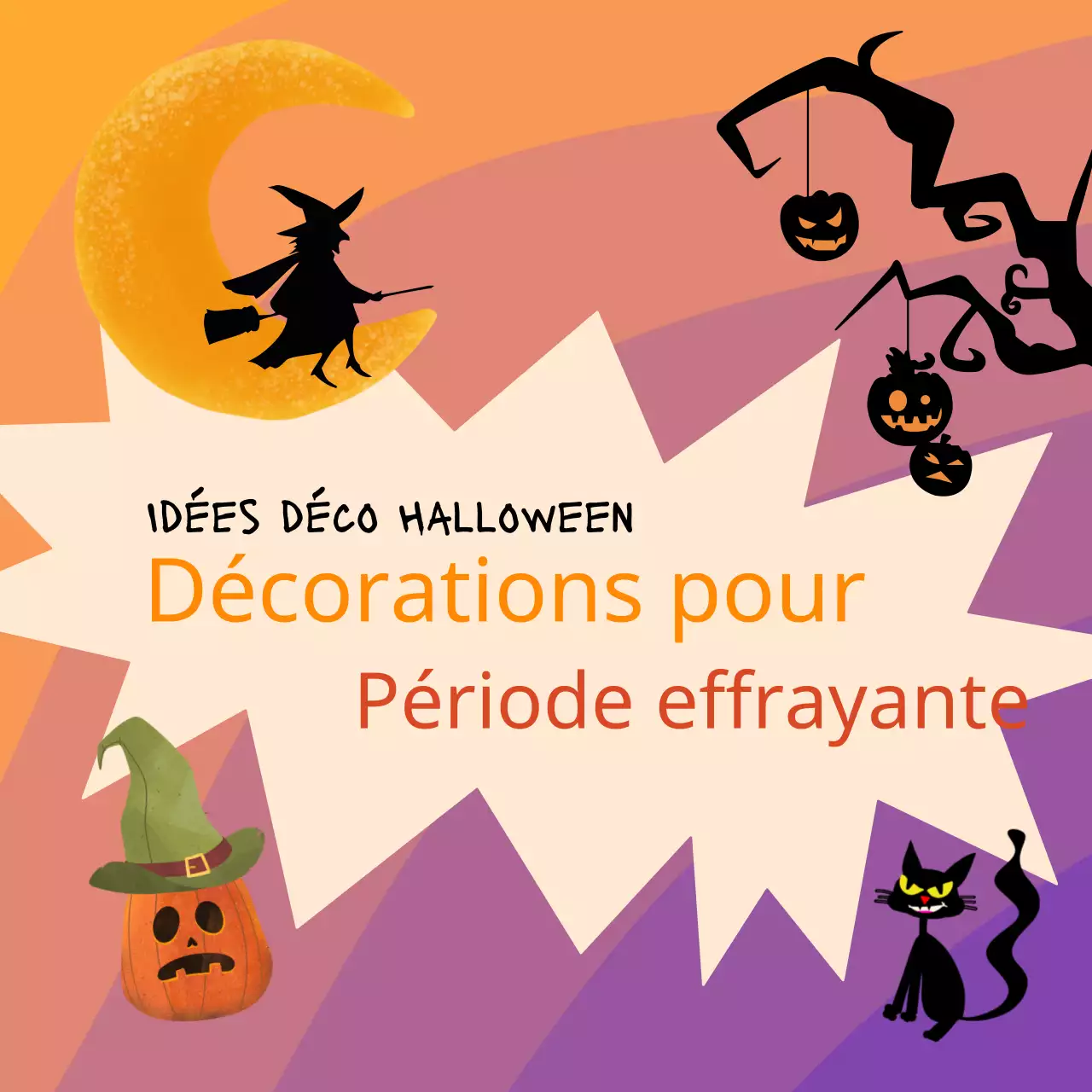 Guide de la décoration kitsch d'Halloween en violet et orange