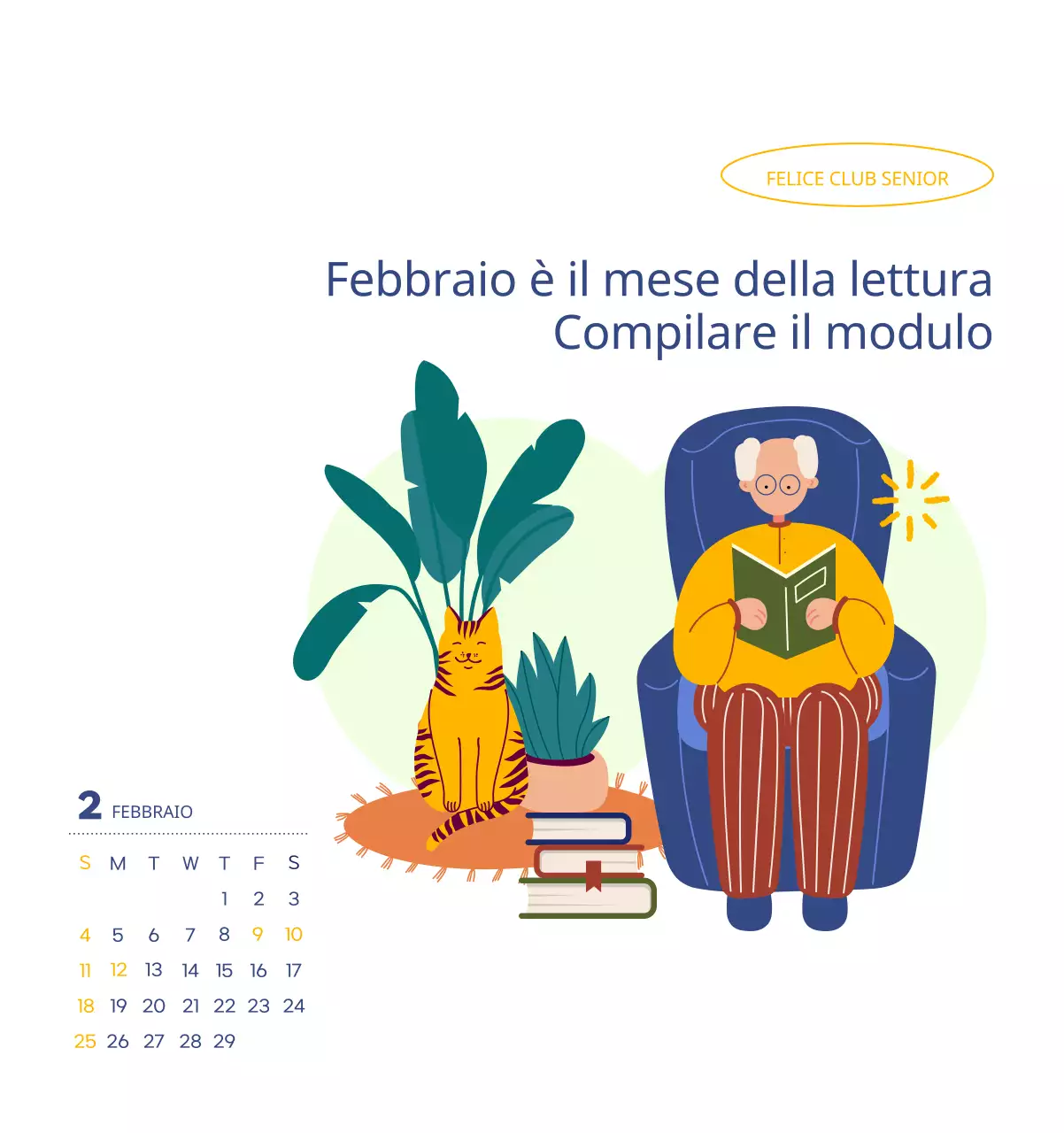 Calendario di lavoro con splendide illustrazioni