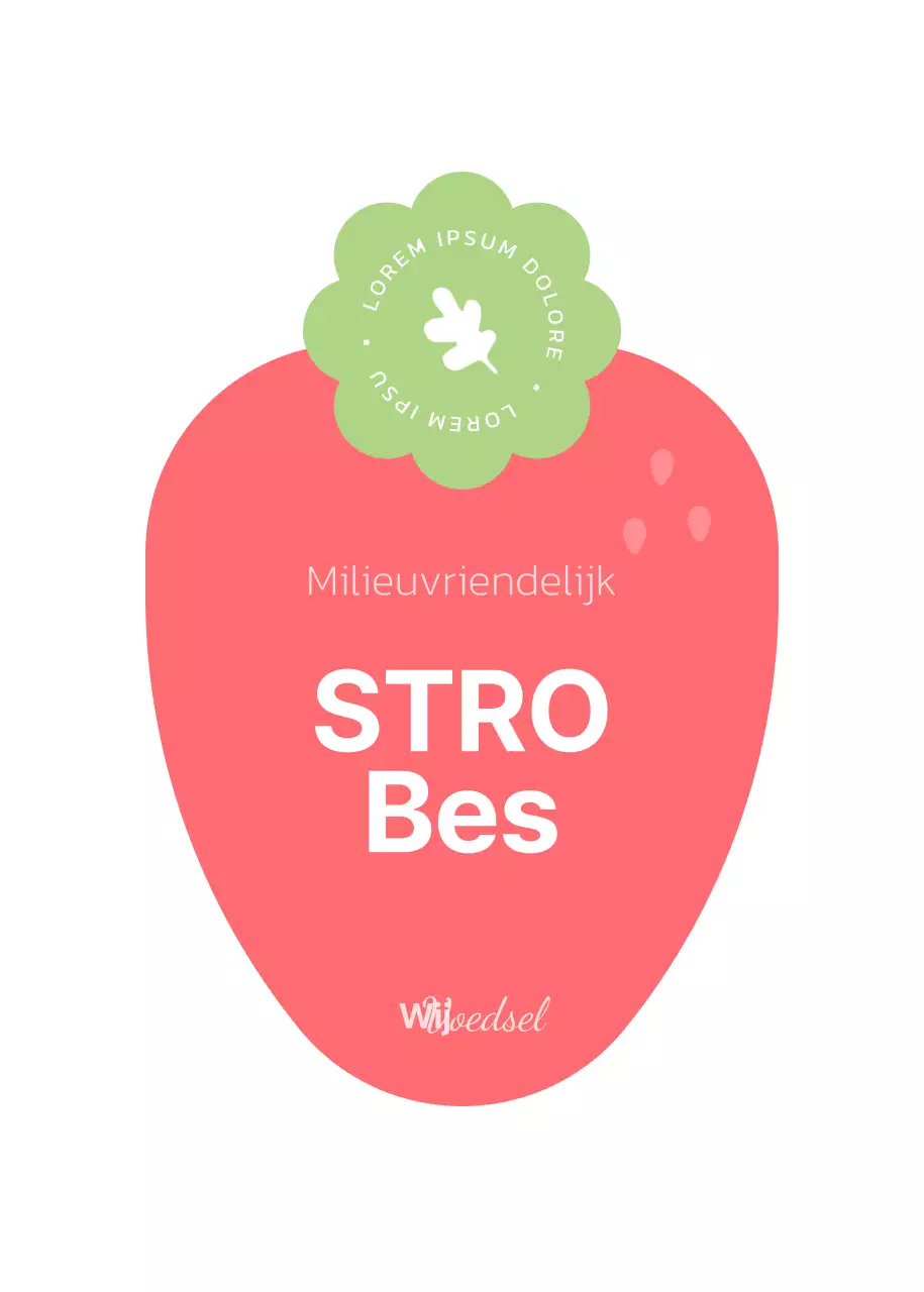 Ontwerp een pastelkleurig, mooi etiket voor aardbeiendruivenverpakkingen