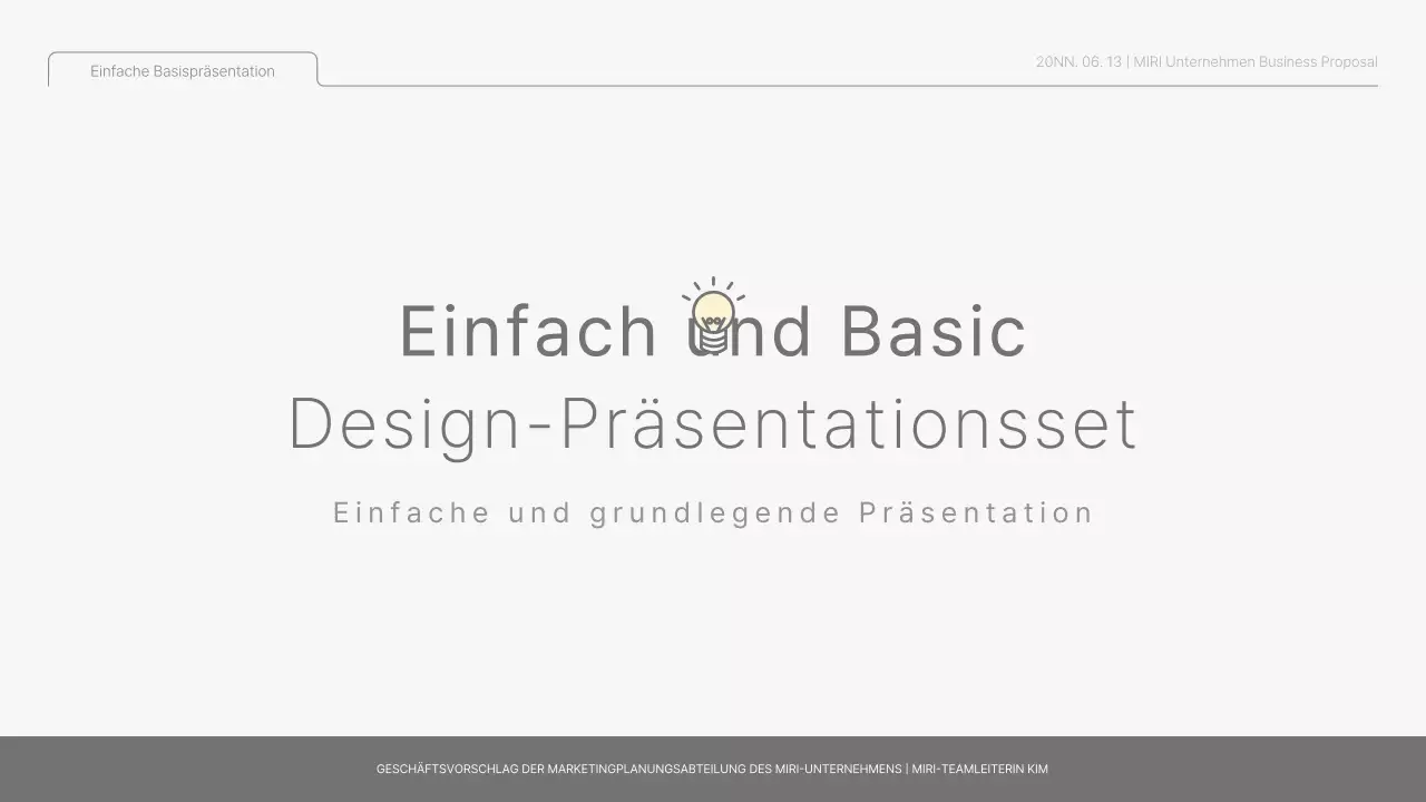 Einfacher Basisbericht in Hellblau und Hellgrün