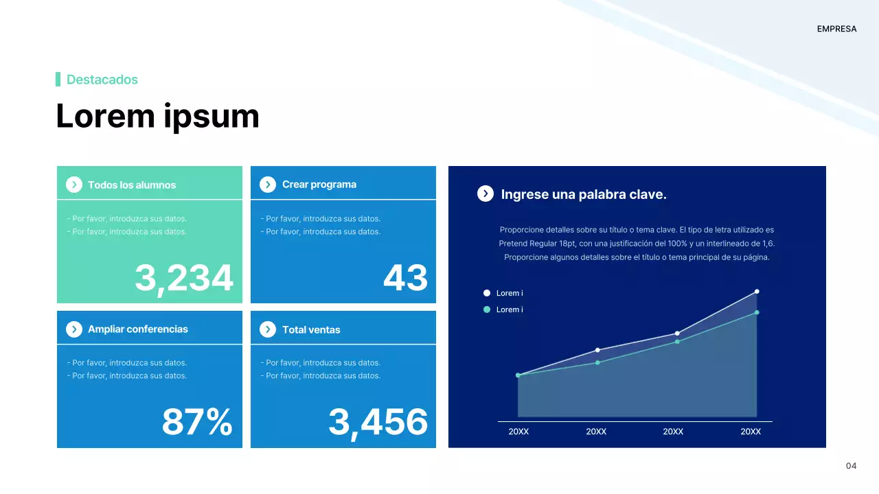Un sencillo informe azul y menta de la reunión de la acción de resultados