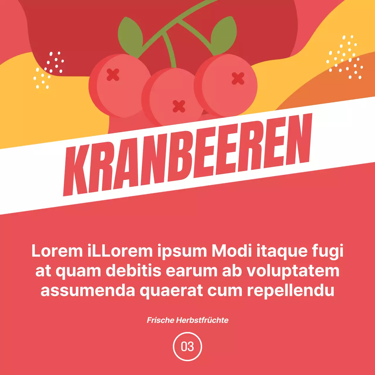 Fördern Sie saisonale Früchte mit einem Hauch von Orange und Grün