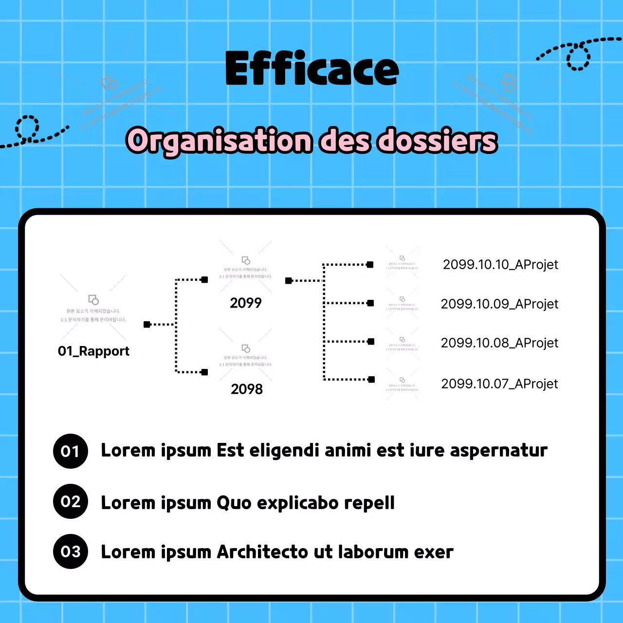 Formation sur le lieu de travail sur fond bleu clair