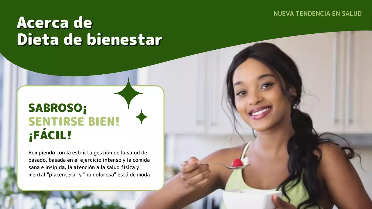 Trendy life sugerencias de alimentación sana en verde y chartreuse