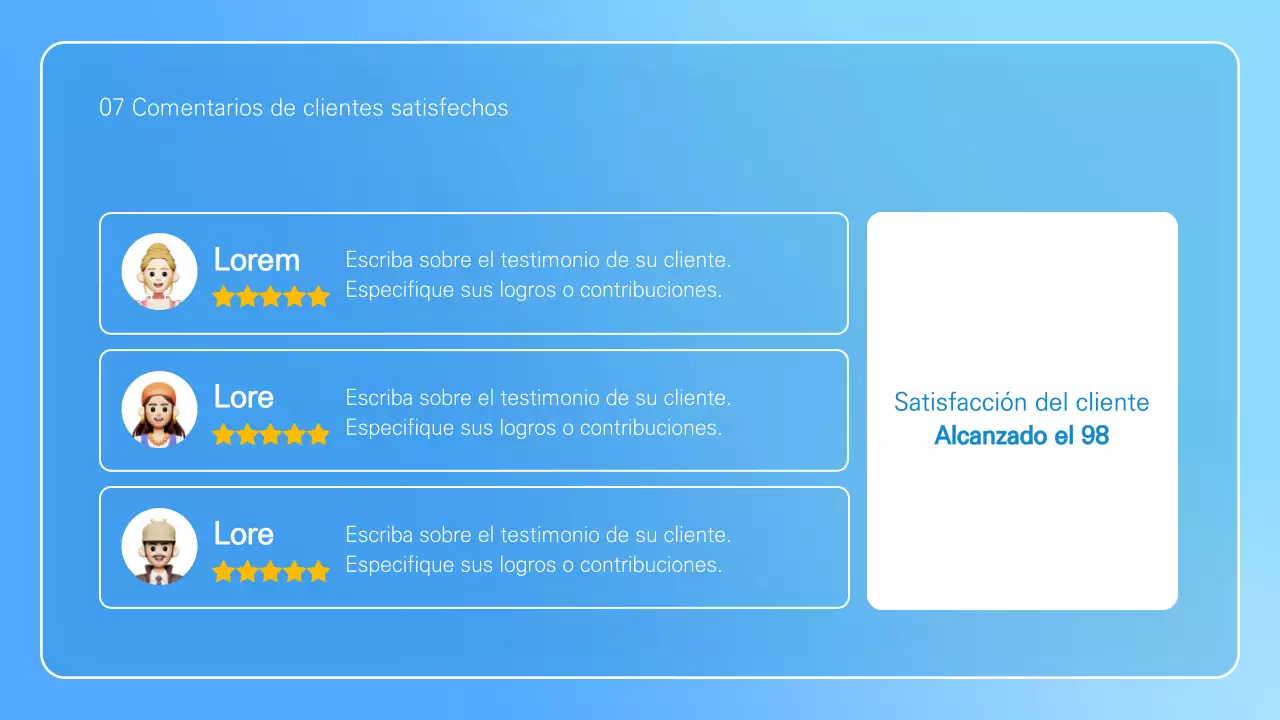 Presentación empresarial minimalista en azul claro y blanco