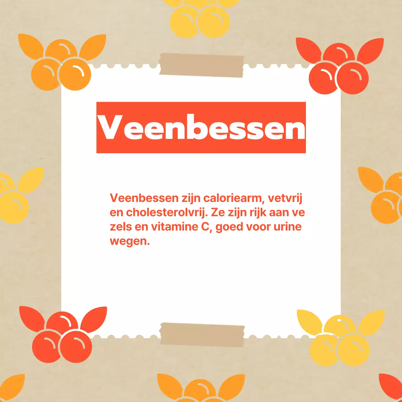 Promoot klassieke herfstvruchten in geel en oranje