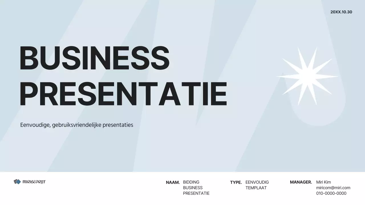 Een eenvoudig ondernemingsplan in grijs en wit