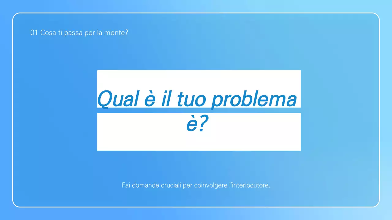 Presentazione aziendale minimalista in azzurro e bianco