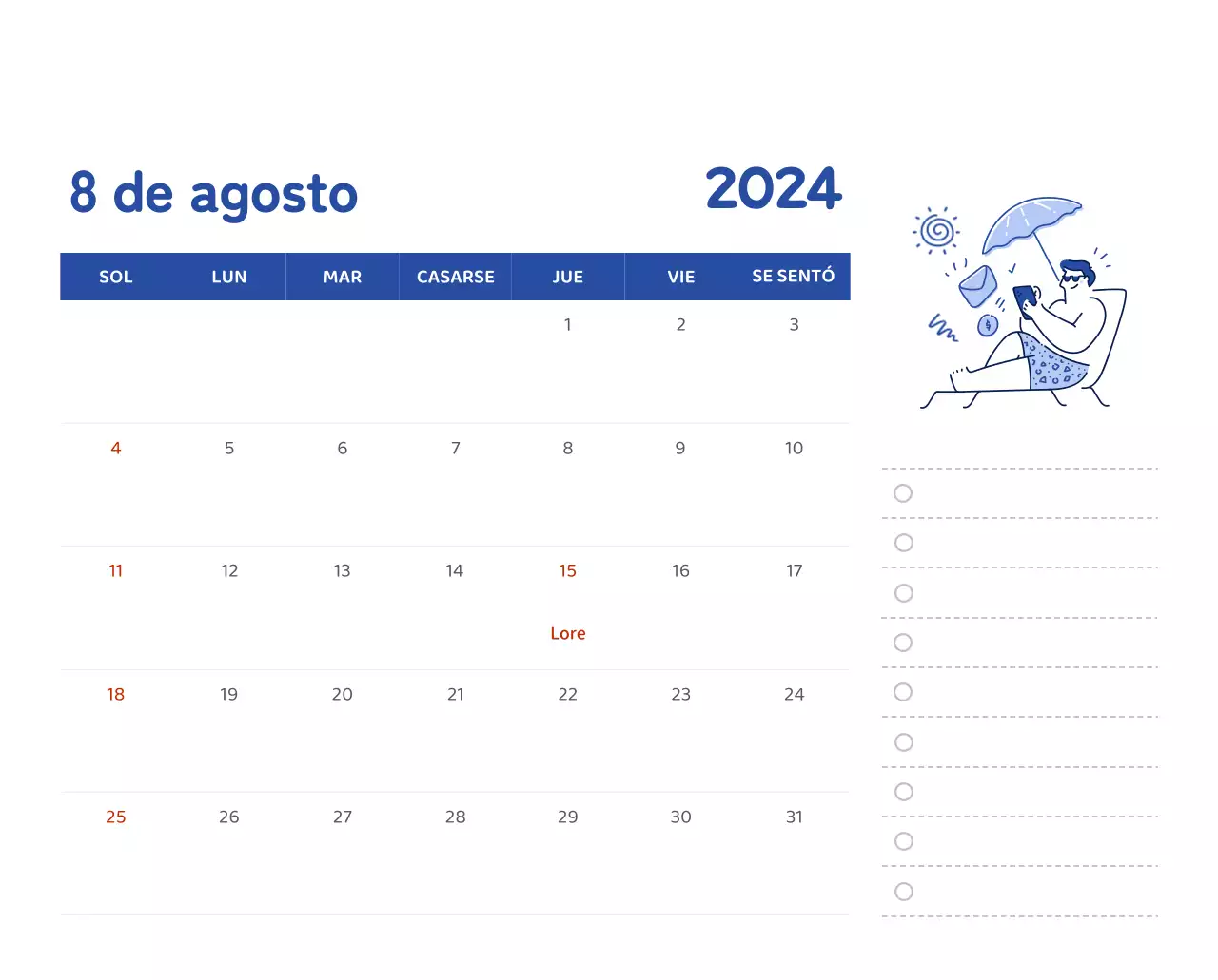 Un calendario con ilustraciones llenas de color y emoción