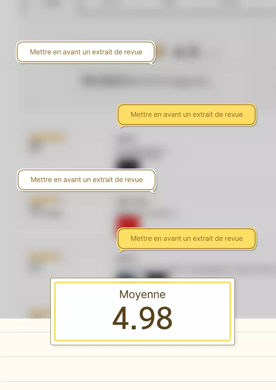 Une présentation de produit simple en jaune et beige