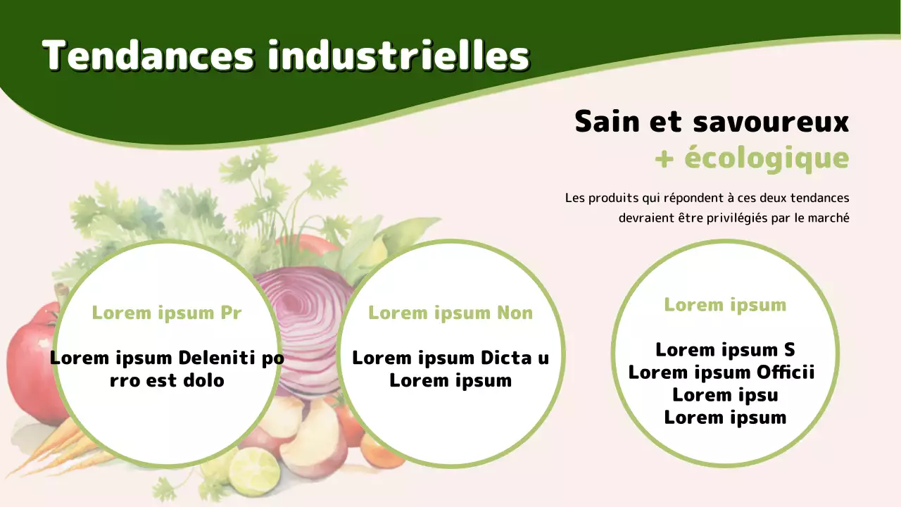 Suggestions d'alimentation saine Trendy life en vert et chartreuse