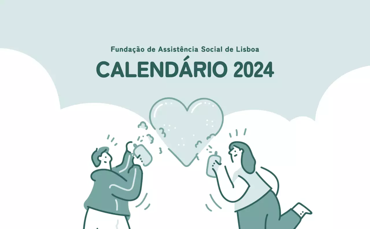 Um calendário com ilustrações coloridas e emotivas