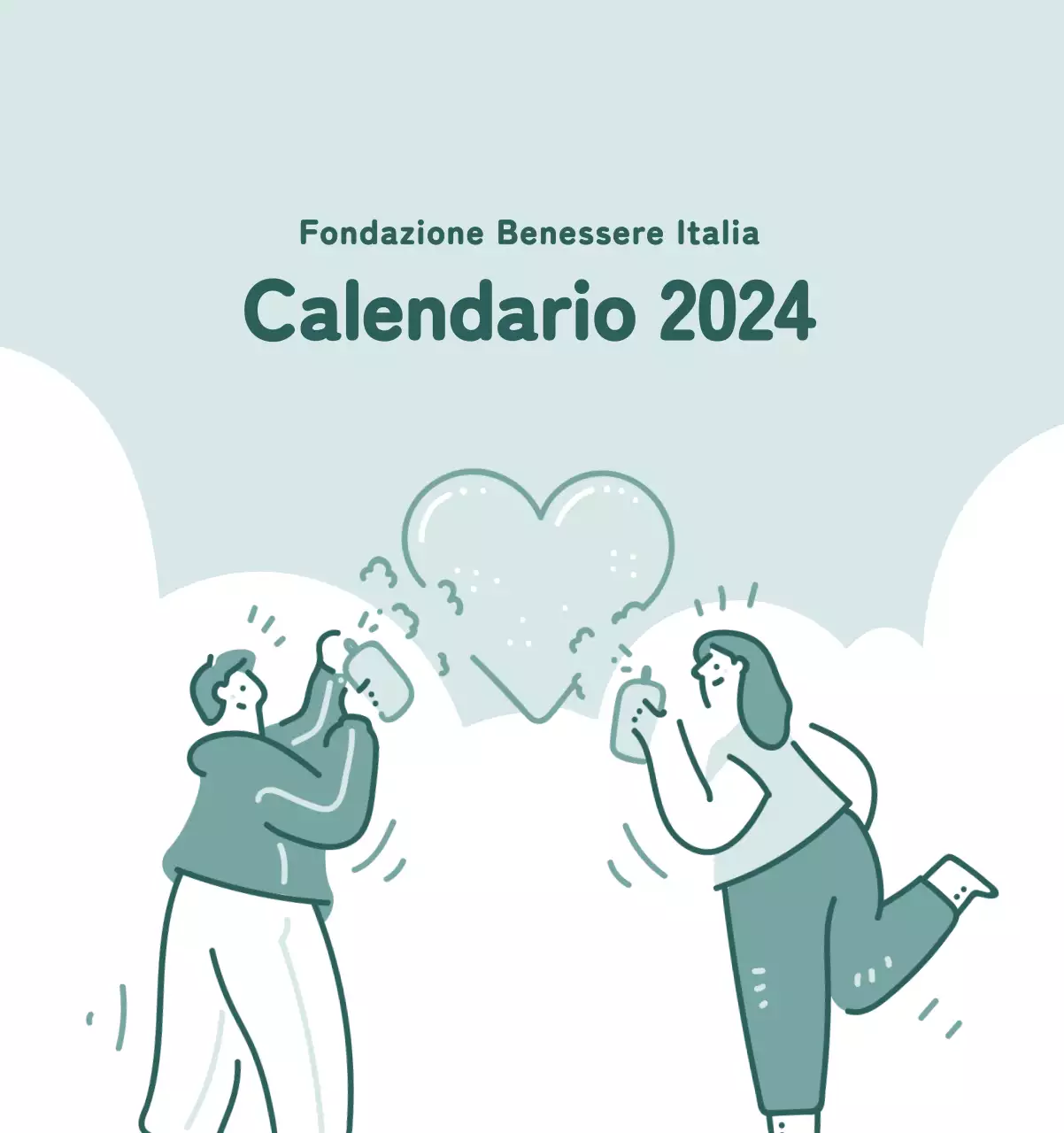 Un calendario con illustrazioni colorate ed emozionali