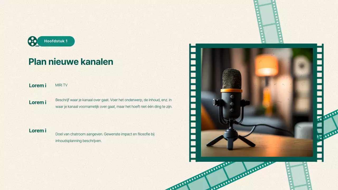 Vintage video-inhoud in groen en beige