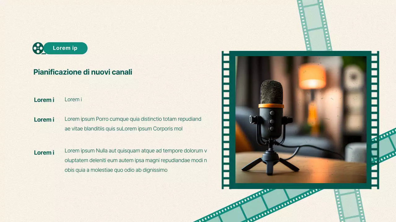 Brief di contenuti video vintage in verde e beige