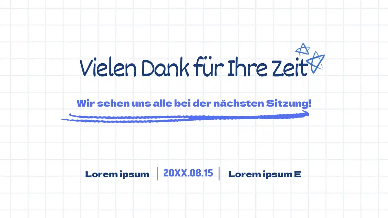 Trendiges Marketing-Sitzungsprotokoll in Weiß und Hellblau