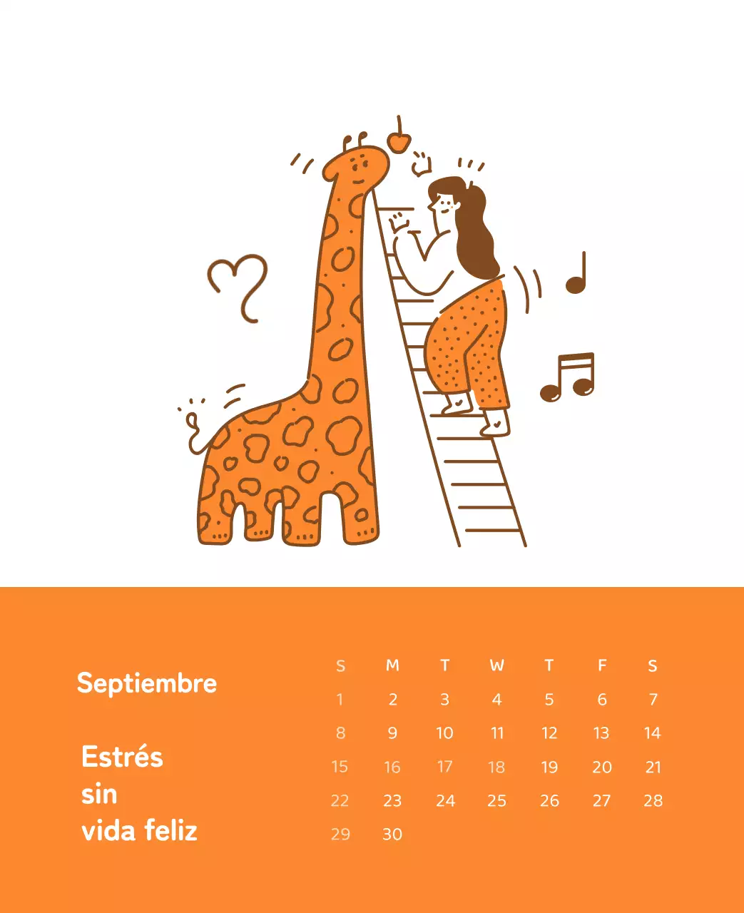 Un calendario con ilustraciones llenas de color y emoción