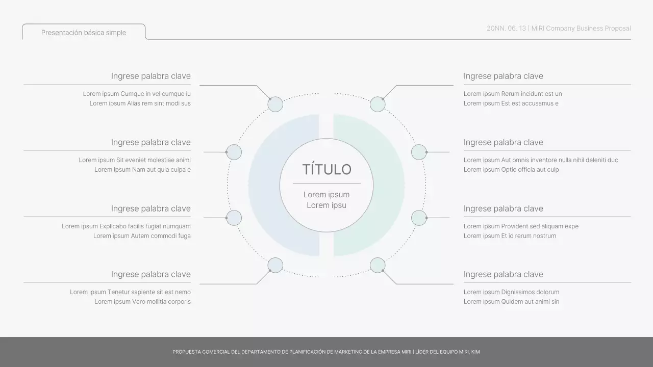 Informe básico sencillo en azul claro y verde claro
