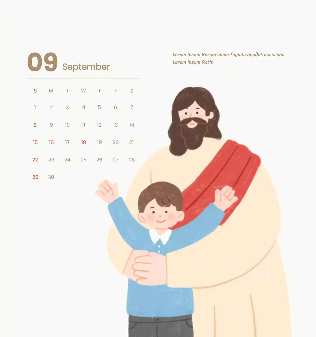 Ein Andachtskalender mit gemütlichen Illustrationen und Bibelversen auf hellblauem Hintergrund