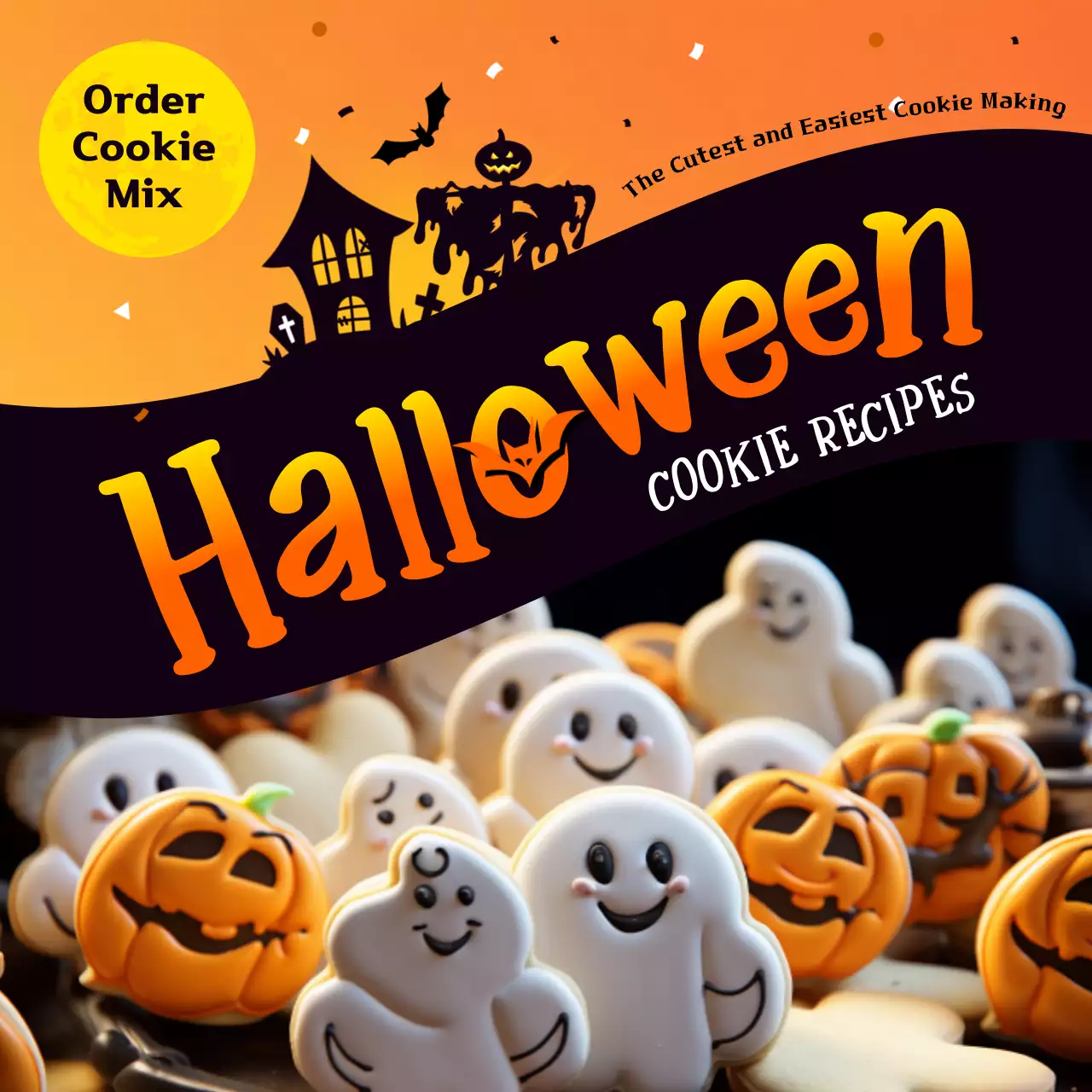 Sell orange and black gradient Halloween cookie mixes