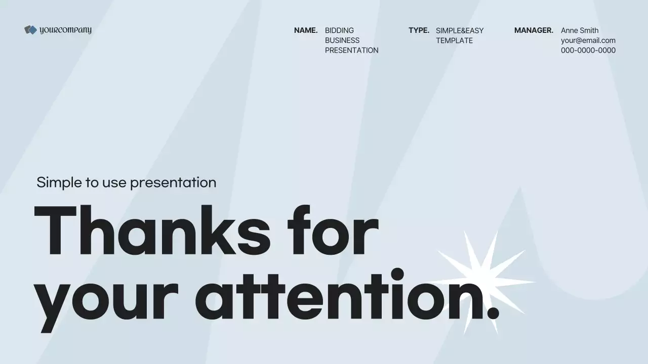 A simple business plan in gray and white