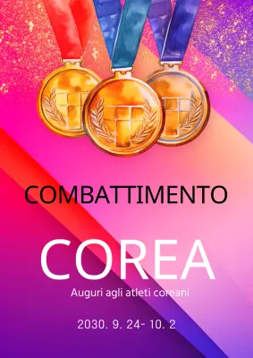 Uno spot pop-art per il tifo dei Giochi Asiatici in viola e rosa