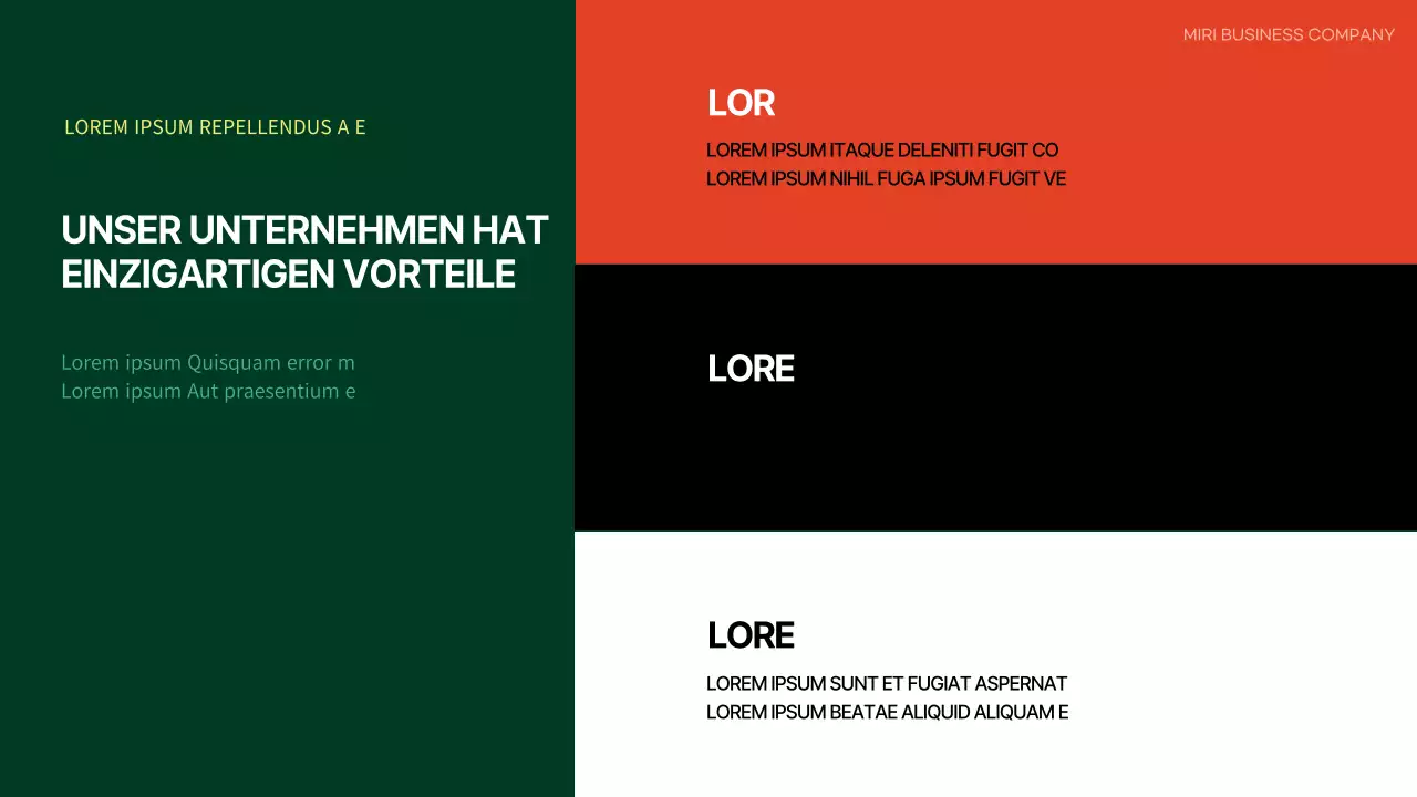 Einfache Besprechungsagenda in Orange und Grün